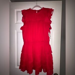 1. State Red Ruffle Dress